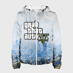 Куртка с капюшоном женская GTA 5, цвет: 3D-белый
