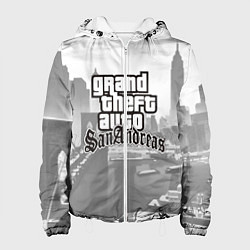 Куртка с капюшоном женская GTA SanAndreas, цвет: 3D-белый