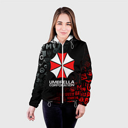 Куртка с капюшоном женская RESIDENT EVIL UMBRELLA CORP, цвет: 3D-белый — фото 2