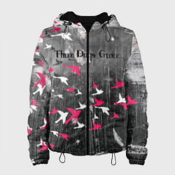 Куртка с капюшоном женская Three Days Grace art, цвет: 3D-черный