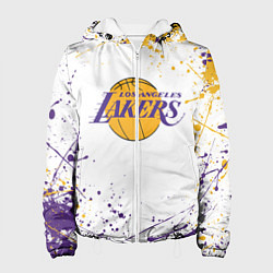 Куртка с капюшоном женская LA LAKERS, цвет: 3D-белый