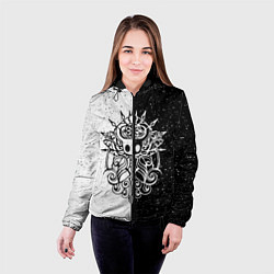 Куртка с капюшоном женская Hollow Knight, цвет: 3D-черный — фото 2