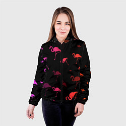 Куртка с капюшоном женская Фламинго, цвет: 3D-черный — фото 2