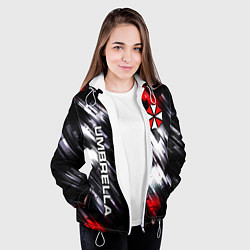 Куртка с капюшоном женская UMBRELLA CORPORATION, цвет: 3D-белый — фото 2