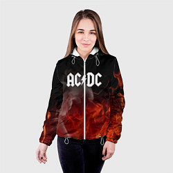 Куртка с капюшоном женская AC DC, цвет: 3D-белый — фото 2