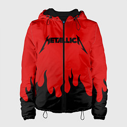 Куртка с капюшоном женская METALLICA, цвет: 3D-черный