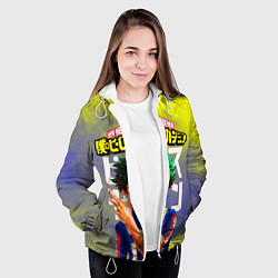 Куртка с капюшоном женская Моя геройская академия Изуку, цвет: 3D-белый — фото 2