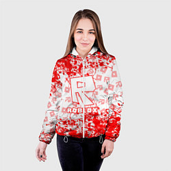 Куртка с капюшоном женская Roblox, цвет: 3D-белый — фото 2