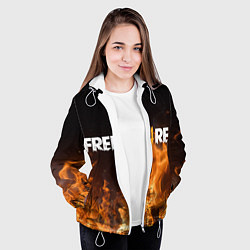 Куртка с капюшоном женская FREE FIRE, цвет: 3D-белый — фото 2
