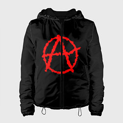 Куртка с капюшоном женская Анархия, цвет: 3D-черный