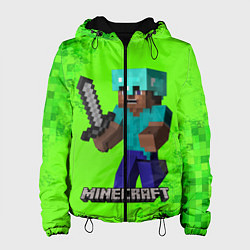 Куртка с капюшоном женская MINECRAFT, цвет: 3D-черный