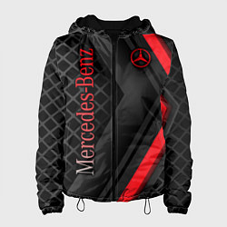 Куртка с капюшоном женская Mercedes-Benz, цвет: 3D-черный
