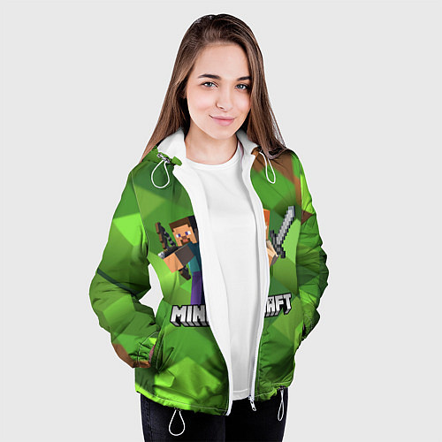 Женская куртка MINECRAFT / 3D-Белый – фото 3