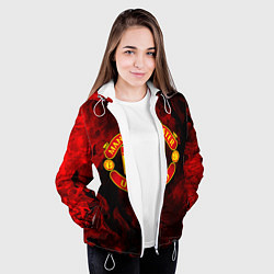 Куртка с капюшоном женская МАНЧЕСТЕР ЮНАЙТЕД, цвет: 3D-белый — фото 2