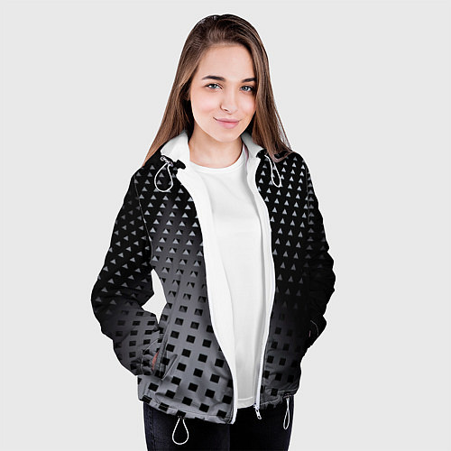 Женская куртка Текстура / 3D-Белый – фото 3