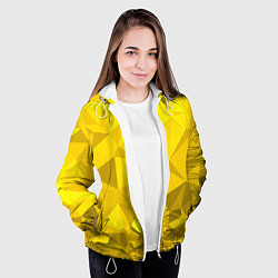 Куртка с капюшоном женская YELLOW ABSTRACT, цвет: 3D-белый — фото 2