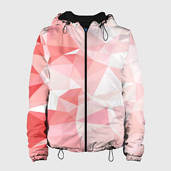 Куртка с капюшоном женская Pink abstraction, цвет: 3D-черный