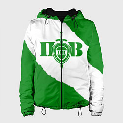 Куртка с капюшоном женская Пограничные Войска, цвет: 3D-черный