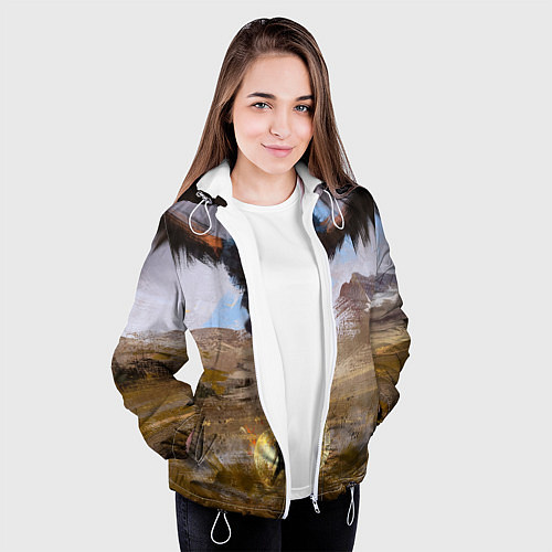Женская куртка ВЕДЬМАК / 3D-Белый – фото 3