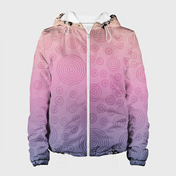 Куртка с капюшоном женская Абстрактный узор, цвет: 3D-белый