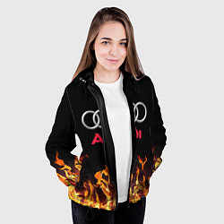 Куртка с капюшоном женская AUDI, цвет: 3D-черный — фото 2