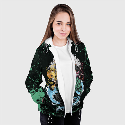 Женская куртка KIMETSU NO YAIBA / 3D-Белый – фото 3