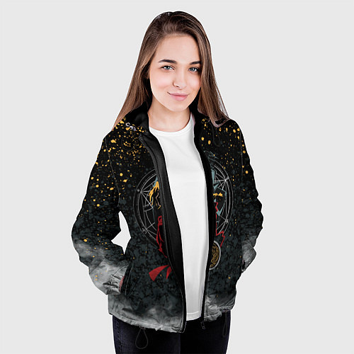 Женская куртка Стальной алхимик / 3D-Черный – фото 3