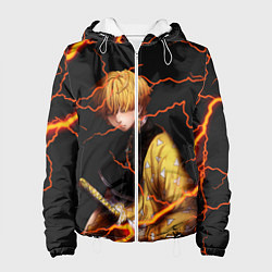 Куртка с капюшоном женская KIMETSU NO YAIBA, цвет: 3D-белый