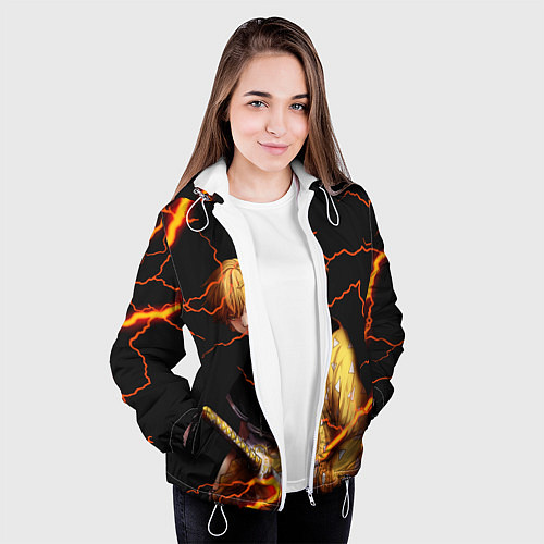 Женская куртка KIMETSU NO YAIBA / 3D-Белый – фото 3