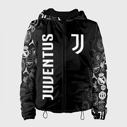 Куртка с капюшоном женская JUVENTUS, цвет: 3D-черный