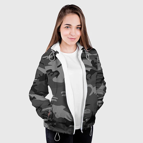 Женская куртка Военный камуфляж / 3D-Белый – фото 3