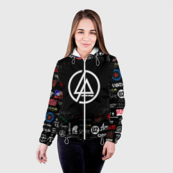 Куртка с капюшоном женская LINKIN PARK, цвет: 3D-белый — фото 2