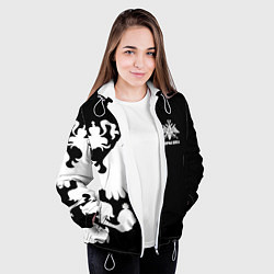 Куртка с капюшоном женская Пограничные Войска, цвет: 3D-белый — фото 2