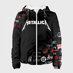 Куртка с капюшоном женская Metallica, цвет: 3D-белый