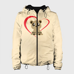 Куртка с капюшоном женская Мишка, цвет: 3D-черный