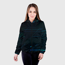Куртка с капюшоном женская Modern Geometry, цвет: 3D-черный — фото 2