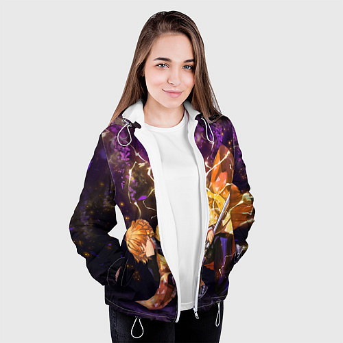Женская куртка KIMETSU NO YAIBA / 3D-Белый – фото 3