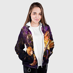 Куртка с капюшоном женская KIMETSU NO YAIBA, цвет: 3D-белый — фото 2