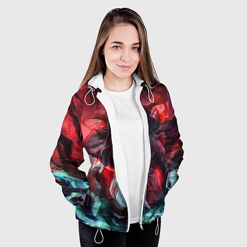 Женская куртка KIMETSU NO YAIBA / 3D-Белый – фото 3