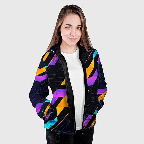Женская куртка Modern Geometry / 3D-Черный – фото 3