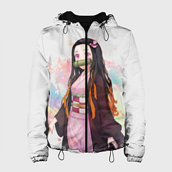 Куртка с капюшоном женская KIMETSU NO YAIBA, цвет: 3D-черный