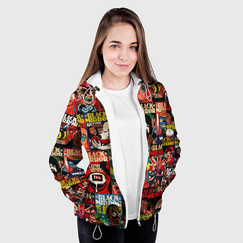 Женская куртка ЧЕРНОЕ ЗЕРКАЛО / 3D-Белый – фото 3