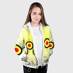 Куртка с капюшоном женская Молекулы, цвет: 3D-белый — фото 2