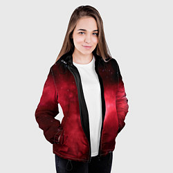 Куртка с капюшоном женская Космос, цвет: 3D-черный — фото 2