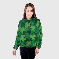 Куртка с капюшоном женская Ирландский клевер, цвет: 3D-черный — фото 2