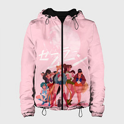 Куртка с капюшоном женская PINK SAILOR MOON, цвет: 3D-черный