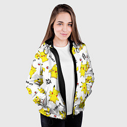 Куртка с капюшоном женская ПИКАЧУ, цвет: 3D-черный — фото 2