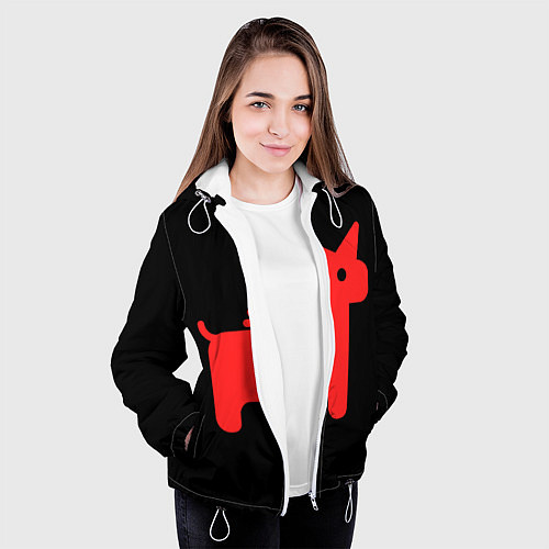 Женская куртка Единорог минимал / 3D-Белый – фото 3