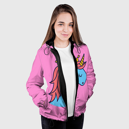 Женская куртка Принцесса единорогов / 3D-Черный – фото 3