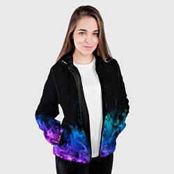 Куртка с капюшоном женская Перламутровый огонь, цвет: 3D-черный — фото 2